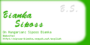 bianka siposs business card